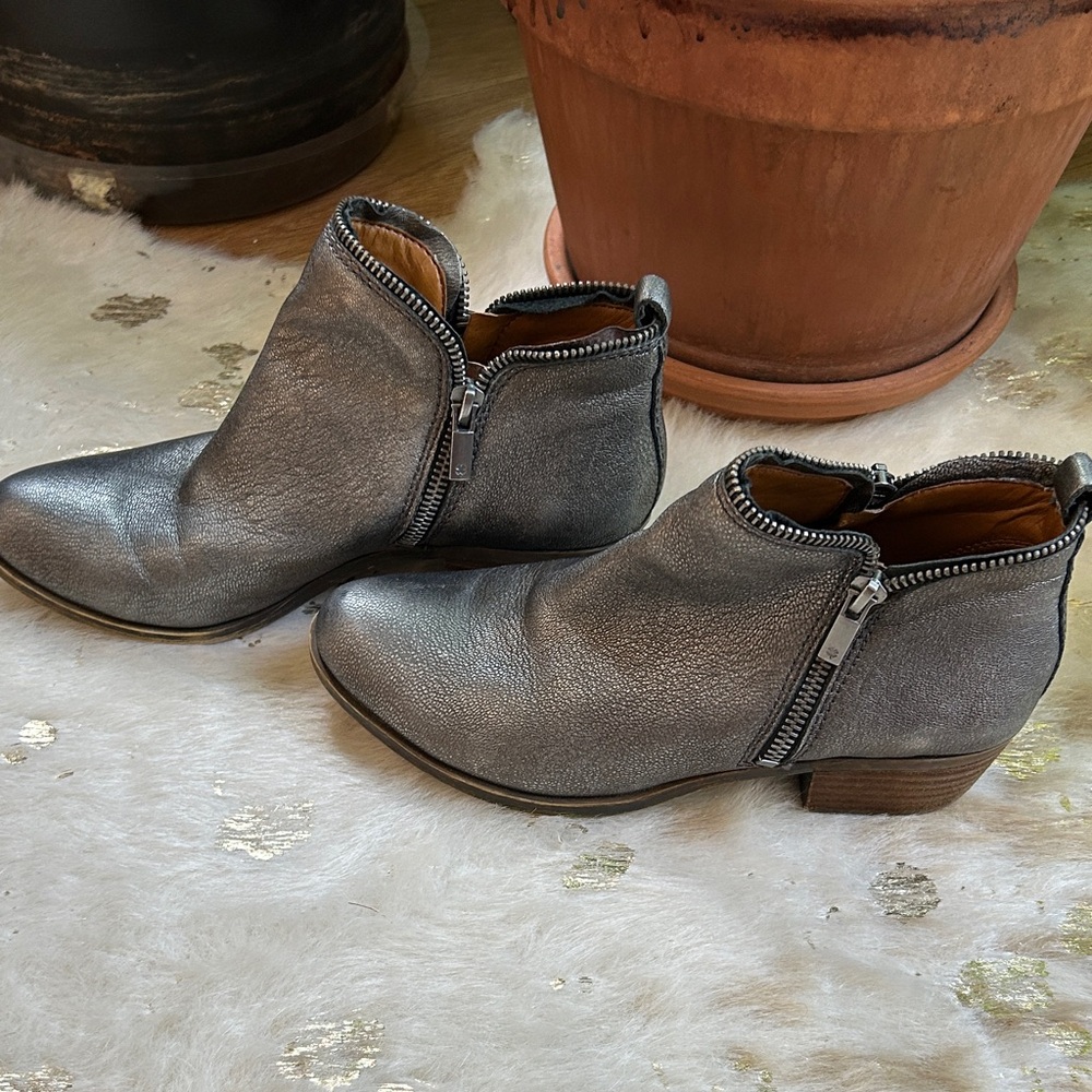 Gray Ankle Boots